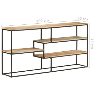 vidaXL Ραφιέρα 150x30x75cm από Μασίφ Ξύλο Μάνγκο 1 τεμ.