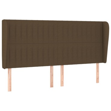 vidaXL Κεφαλάρι με Πτερύγια Σκούρο Καφέ 183x23x118/128cm Υφασμάτινο 1 τεμ.
