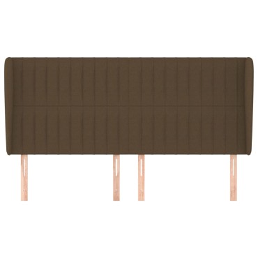 vidaXL Κεφαλάρι με Πτερύγια Σκούρο Καφέ 183x23x118/128cm Υφασμάτινο 1 τεμ.