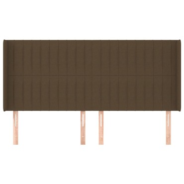 vidaXL Κεφαλάρι με Πτερύγια Σκούρο Καφέ 183x16x118/128cm Υφασμάτινο 1 τεμ.