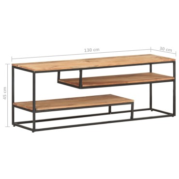 vidaXL Έπιπλο Τηλεόρασης 130x30x45cm από Μασίφ Ξύλο Ακακίας