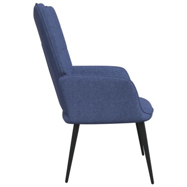 vidaXL Πολυθρόνα Relax Μπλε Υφασμάτινη 61x70x96,5cm 1 τεμ.