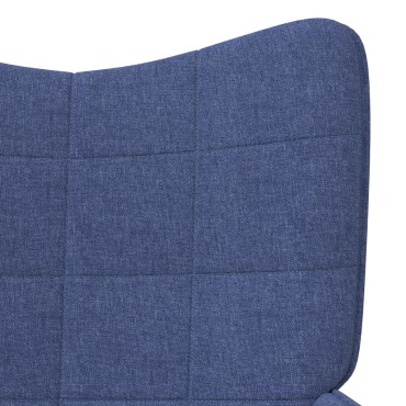 vidaXL Πολυθρόνα Relax Μπλε Υφασμάτινη 61x70x96,5cm 1 τεμ.