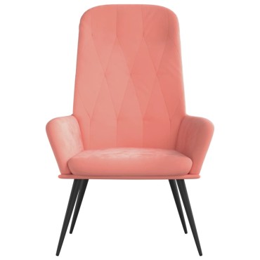 vidaXL Πολυθρόνα Relax Ροζ Βελούδινη 70x77x98cm 1 τεμ.