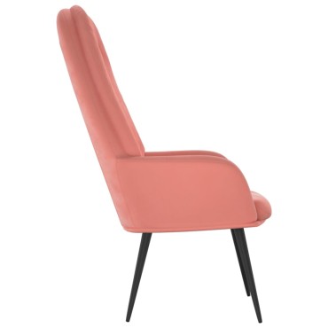 vidaXL Πολυθρόνα Relax Ροζ Βελούδινη 70x77x98cm 1 τεμ.