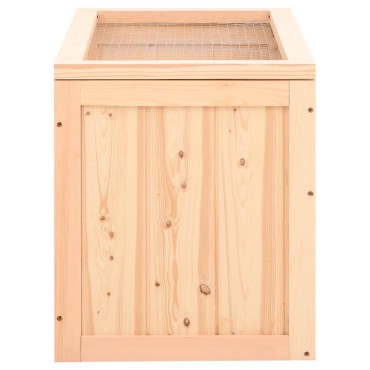 vidaXL Κλουβί Χάμστερ 60 x 35,5 x 42 εκ. από Μασίφ Ξύλο Ελάτης