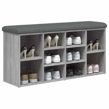 vidaXL Παπουτσοθήκη Γκρι Sonoma 102x32x50cm από Επεξεργασμένο Ξύλο 1 τεμ.