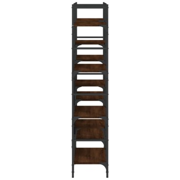 vidaXL Βιβλιοθήκη Καφέ Δρυς 160x28,5x136,5cm Επεξεργασμένο Ξύλο 1 τεμ.