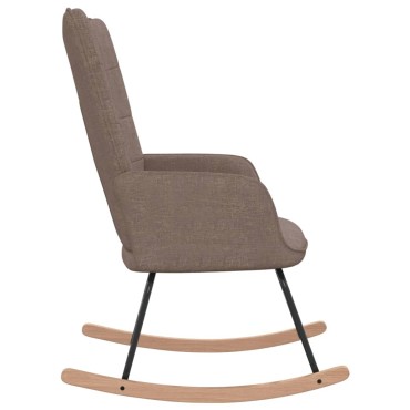 vidaXL Κουνιστή Πολυθρόνα Taupe Υφασμάτινη 61x78x98cm 1 τεμ.