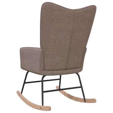 vidaXL Κουνιστή Πολυθρόνα Taupe Υφασμάτινη 61x78x98cm 1 τεμ.