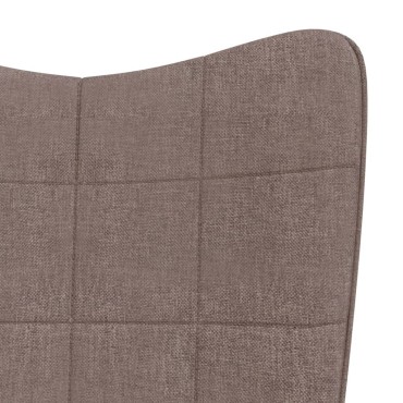 vidaXL Κουνιστή Πολυθρόνα Taupe Υφασμάτινη 61x78x98cm 1 τεμ.