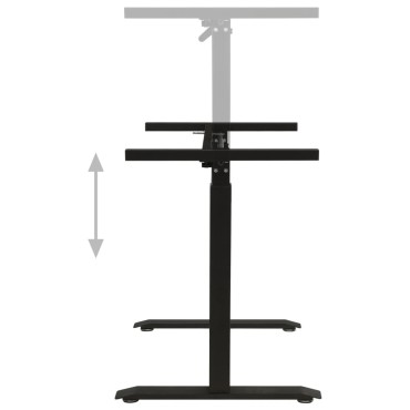 vidaXL Σκελετός Γραφείου Όρθιας/Καθιστής Θέσης Χειροκίνητος Ρυθμ. Ύψος 1 τεμ.