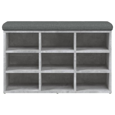 vidaXL Παπουτσοθήκη Γκρι Σκυρ. 82x32x50cm από Επεξεργασμένο Ξύλο 1 τεμ.