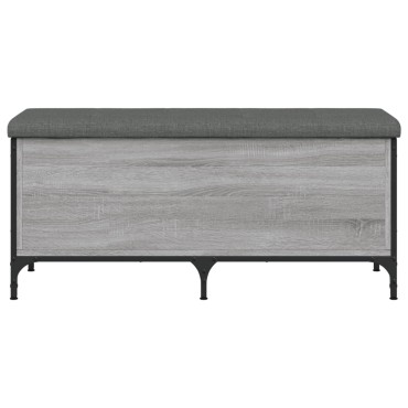 vidaXL Παγκάκι Αποθήκευσης Γκρι Sonoma 102x42x45cm Επεξεργασμένο Ξύλο 1 τεμ.
