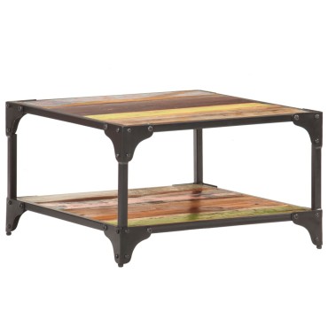 vidaXL Τραπεζάκι Σαλονιού 60x60x35cm από Μασίφ Ανακυκλωμένο Ξύλο 1 τεμ.