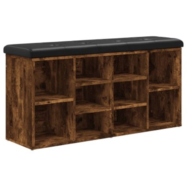 vidaXL Παπουτσοθήκη Καπνιστή Δρυς 102x32x50cm από Επεξεργασμένο Ξύλο 1 τεμ.