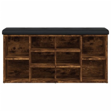 vidaXL Παπουτσοθήκη Καπνιστή Δρυς 102x32x50cm από Επεξεργασμένο Ξύλο 1 τεμ.