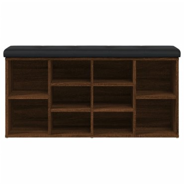 vidaXL Παπουτσοθήκη Καφέ Δρυς 102x32x50cm από Επεξεργασμένο Ξύλο 1 τεμ.