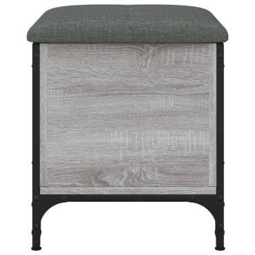 vidaXL Παγκάκι Αποθήκευσης Γκρι Sonoma 42x42x45cm Επεξεργασμένο Ξύλο 1 τεμ.