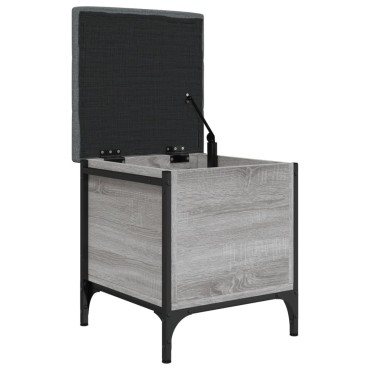 vidaXL Παγκάκι Αποθήκευσης Γκρι Sonoma 42x42x45cm Επεξεργασμένο Ξύλο 1 τεμ.
