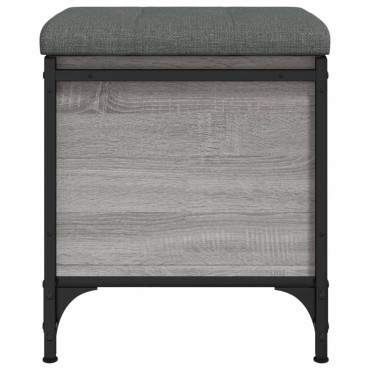 vidaXL Παγκάκι Αποθήκευσης Γκρι Sonoma 42x42x45cm Επεξεργασμένο Ξύλο 1 τεμ.