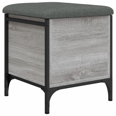 vidaXL Παγκάκι Αποθήκευσης Γκρι Sonoma 42x42x45cm Επεξεργασμένο Ξύλο 1 τεμ.