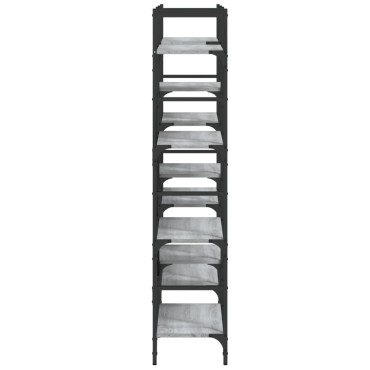 vidaXL Βιβλιοθήκη Γκρι Sonoma 160x28,5x136,5cm Επεξεργασμένο Ξύλο 1 τεμ.