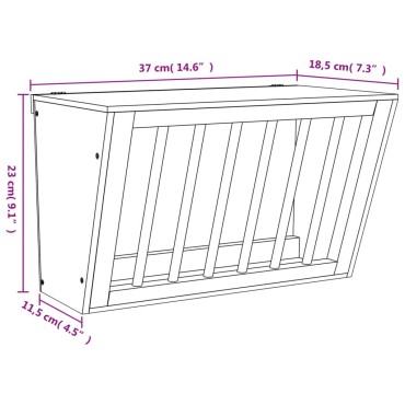 vidaXL Ταΐστρα Κουνελιών 37x18,5x23 εκ. από Μασίφ Ξύλο Ελάτης