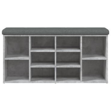 vidaXL Παπουτσοθήκη Γκρι Σκυρ. 102x32x50cm από Επεξεργασμένο Ξύλο 1 τεμ.