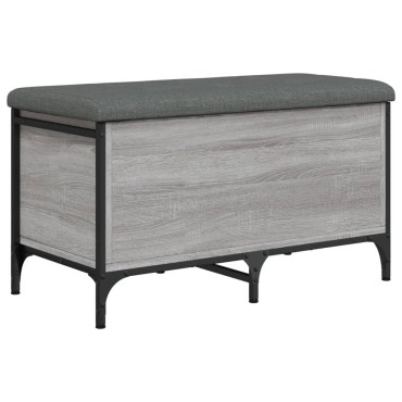 vidaXL Παγκάκι Αποθήκευσης Γκρι Sonoma 82x42x45cm Επεξεργασμένο Ξύλο 1 τεμ.