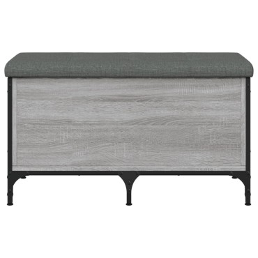 vidaXL Παγκάκι Αποθήκευσης Γκρι Sonoma 82x42x45cm Επεξεργασμένο Ξύλο 1 τεμ.