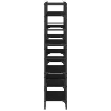 vidaXL Βιβλιοθήκη Μαύρη 160x28,5x136,5cm από Επεξεργασμένο Ξύλο 1 τεμ.