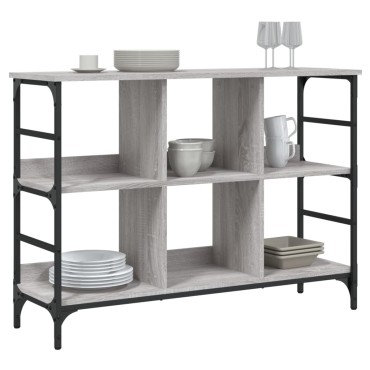 vidaXL Μπουφές Γκρι Sonoma 102x32x73,5cm από Επεξεργασμένο Ξύλο 1 τεμ.
