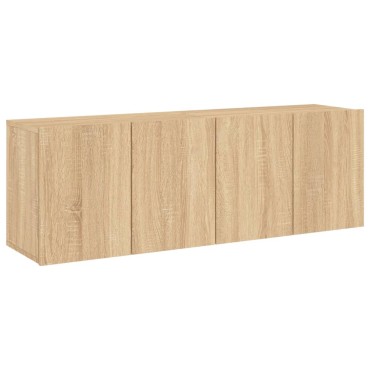 vidaXL Ντουλάπια Τοίχου Τηλεόρασης 2 τεμ. Sonoma Δρυς 60x30x41cm