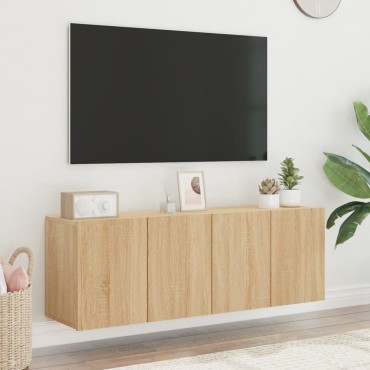 vidaXL Ντουλάπια Τοίχου Τηλεόρασης 2 τεμ. Sonoma Δρυς 60x30x41cm