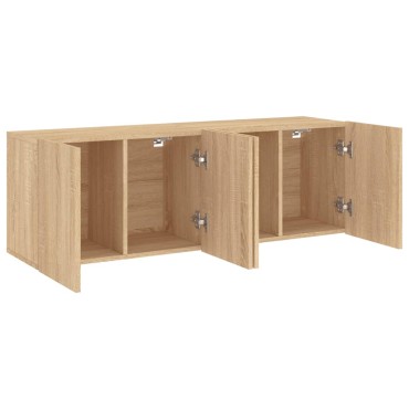 vidaXL Ντουλάπια Τοίχου Τηλεόρασης 2 τεμ. Sonoma Δρυς 60x30x41cm