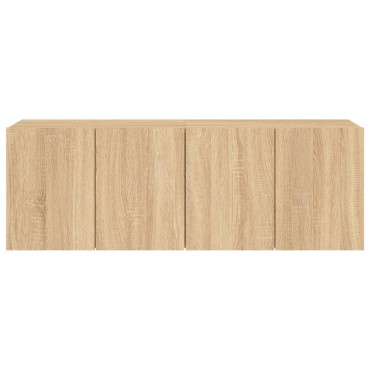 vidaXL Ντουλάπια Τοίχου Τηλεόρασης 2 τεμ. Sonoma Δρυς 60x30x41cm