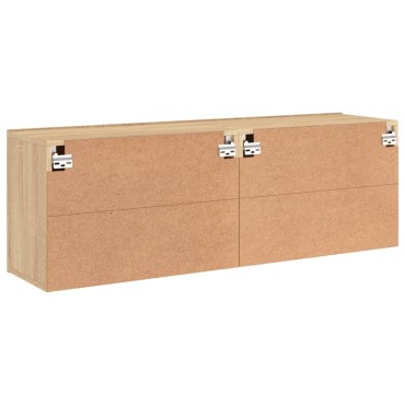 vidaXL Ντουλάπια Τοίχου Τηλεόρασης 2 τεμ. Sonoma Δρυς 60x30x41cm