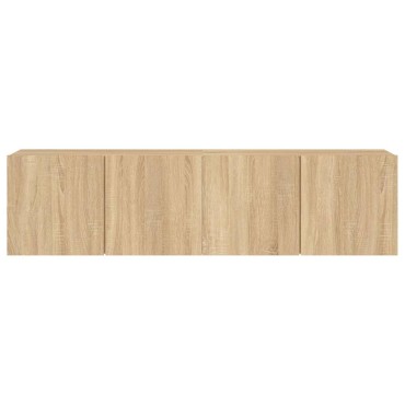 vidaXL Ντουλάπια Τοίχου Τηλεόρασης 2 τεμ. Sonoma Δρυς 80x30x41cm