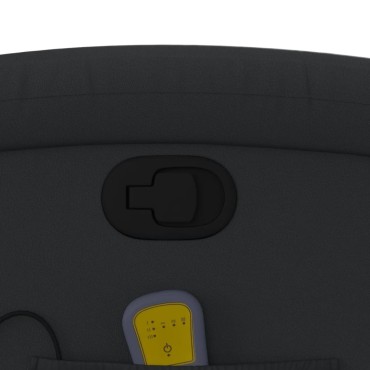 vidaXL Πολυθρόνα Μασάζ Ανακλινόμενη Μαύρη από Γνήσιο Δέρμα 71x86,5x99,5cm 1 τεμ.