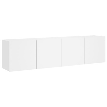vidaXL Έπιπλα Τοίχου Τηλεόρασης 2 τεμ. Λευκά 80x30x41cm