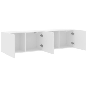 vidaXL Έπιπλα Τοίχου Τηλεόρασης 2 τεμ. Λευκά 80x30x41cm