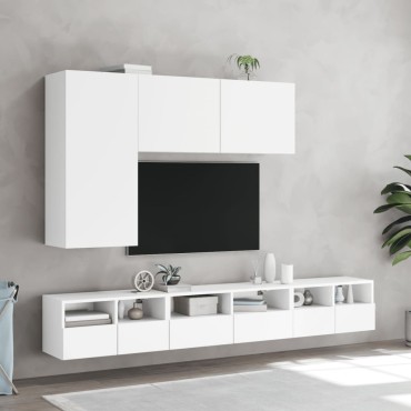 vidaXL Ντουλάπι Τοίχου Τηλεόρασης Λευκό 100x30x41cm