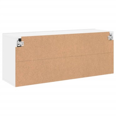 vidaXL Ντουλάπι Τοίχου Τηλεόρασης Λευκό 100x30x41cm