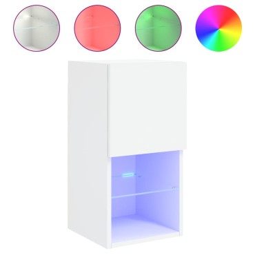 vidaXL Ντουλάπι Τηλεόρασης με LED Λευκό 30,5x30x60cm