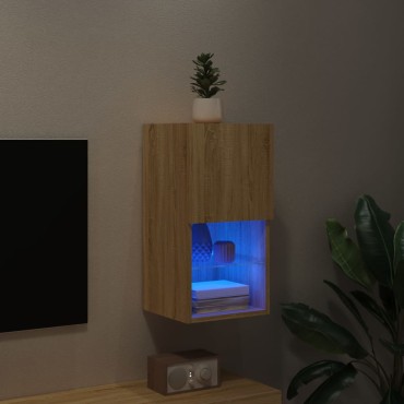vidaXL Έπιπλο Τηλεόρασης με LED Sonoma Δρυς 30,5x30x60cm