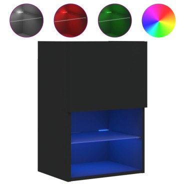 vidaXL Έπιπλο Τηλεόρασης με LED Μαύρο 40,5x30x60cm