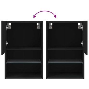 vidaXL Έπιπλο Τηλεόρασης με LED Μαύρο 40,5x30x60cm