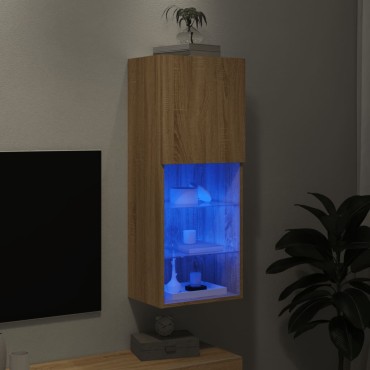 vidaXL Έπιπλο Τηλεόρασης με LED Sonoma Δρυς 40,5x30x102cm