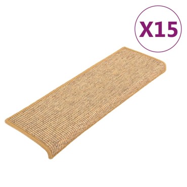 vidaXL Πατάκια Σκάλας Αυτοκόλλητα 15 τεμ. Πορτοκαλί 65x21x4 εκ.